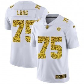 Las Vegas Raiders Tröjor Howie Long 75 Nike Flocked Leopard Print Vit - Herr